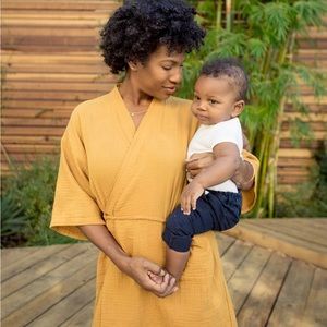 Oddbird Co Selin sleep/play dress - XS marigold